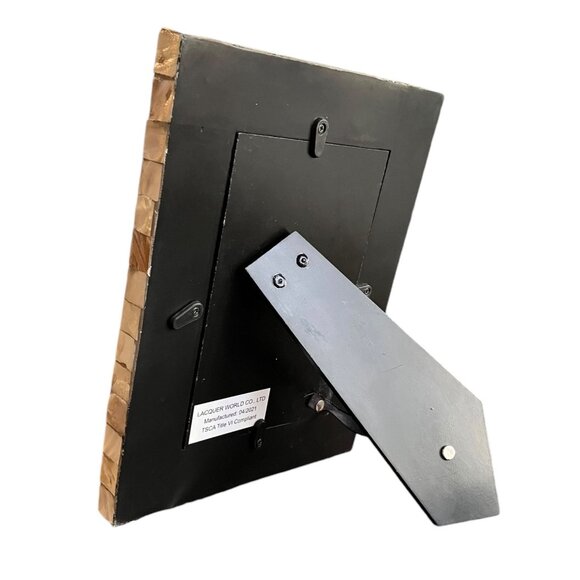 Mother of Pearl Handmade Mosaic Laquer 4x6 Rectangular Frame- Made in Vietnam - Picture 15 of 15